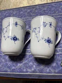 ロイヤルコペンハーゲンコーラルピンクマグカップ、19センチプレート