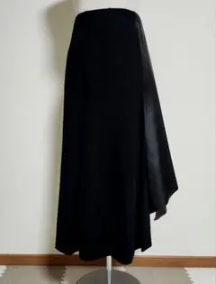 アシンメトリーフレアスカート ブラック