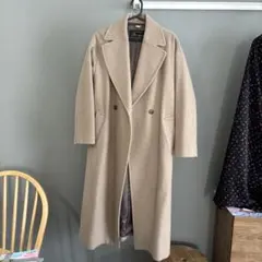 SLOBE IENA ロングコート ベージュ SUPER 100's WOOL