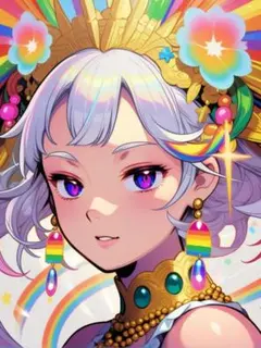 ファンタジーキャラクター イラストポスターa4紙沢光額付き - メルカリ