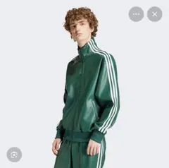 希少 adidasフェイクレザージャケットグリーンのサムネイル