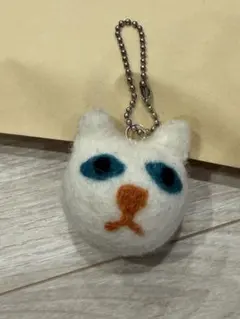 羊毛フェルト キーホルダー ハンドメイド ねこのサムネイル