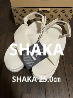 【新品】SHAKA ホワイトベージュサンダル 25.0㎝のサムネイル