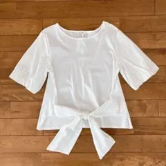 ELLE フロントリボン Tシャツ 38/Mサイズ