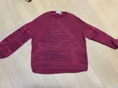 GIANNI LO GUIDICE 赤 長袖ニットセーター イトキン 冬