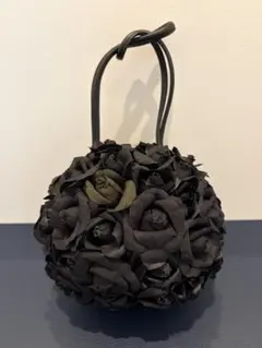 TOKYO BOPPER フラワー ショルダーバッグ レザー 黒 ブラックBLK 