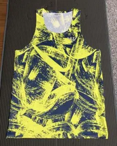 JINGER ジンガー陸上用シャツ Lサイズ イエロー/ネイビー