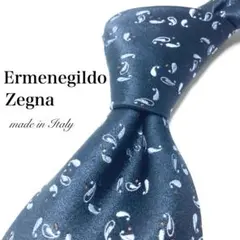 極美品】 Ermenegildo Zegna 総柄 ネクタイ ネイビー 綺麗め - メルカリ