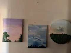 ハンドメイド アクリル画 風景画 原画