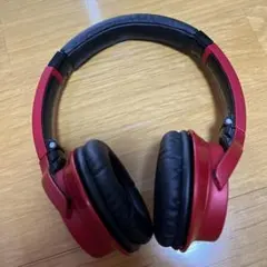 レッド折りたたみヘッドフォン