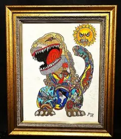 ◆模写◆異色の天才画家◆ゴジラ（Godzilla）手描作品（ジミー大西岡本太郎）のサムネイル