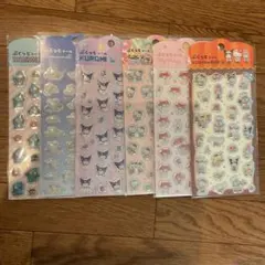 ぷくっとシール　サンリオ　6種セット　ダイソー
