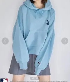 最終価格！PUBLUX MLBバックプリント裏毛ショートパーカー スウェット