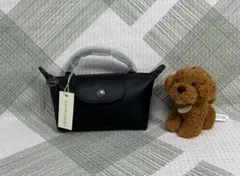 《LONGCHAMP》ル　ショルダーバッグ ル プリアージュ レザー　XS /黒