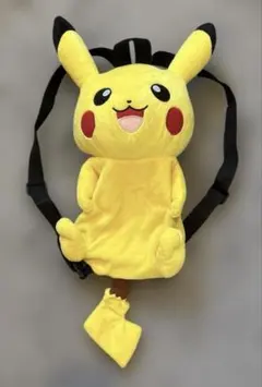 【美品】【希少品】ポケットモンスター ピカチュウ ぬいぐるみ付リュック ポケットモンスター】『ぬいぐるみリュック』＜ピカチュウ