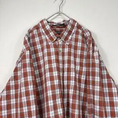 USA古着 eddie bauer エディーバウアー シャツ コットン オレンジ