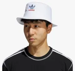 adidas Originals星条旗 バケットハット ホワイト 海外限定 美品