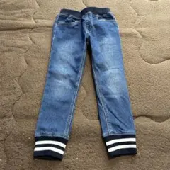 デニムパンツ ストライプリブ サイズ120