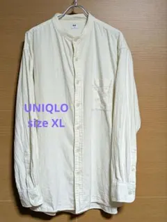 UNIQLO　バンドカラー　フランネルシャツ　XL