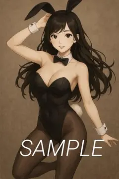 【A4/ai004】AIイラスト ポスター 美女 美少女 かわいい バニー