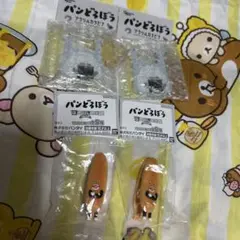 パンどろぼうアクリルカラナビおにぎりぼうや2個＆なぞのフランスパンクリップ2個