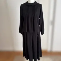 ブラック長袖 キュロットセット