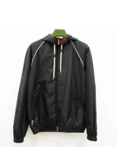 GUCCI ナイロンジャケットパーカー GG nylon jacquard zip jacket in black | GUCCI® US