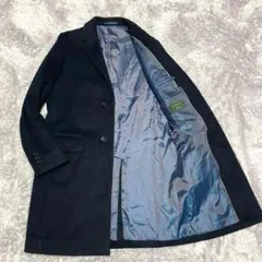 美品　ユナイテッドアローズ　super100's チェスターコート　ネイビー