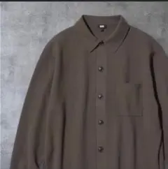 美品✨　ユニクロ　ミラノリブシャツカーディガン　M ダークブラウン