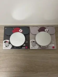 ダイソー　ミニー　ダイカットハンドミラー 2個セット