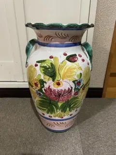 イタリア 花瓶 フラワーベース ブルー アンティーク H35cm 31-35BL
