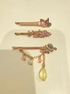 ディズニープリンセス　ヘアピン3本セット