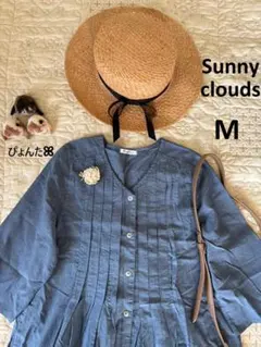 美品★羽織りにもなるワンピース＊ブルーのサムネイル