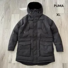 PUMA プーマ ダウンジャケット パーカー コート 黒 XL スポーツミックス