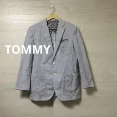 TOMMY★ストライプ テーラードジャケット 星 刺繍 切替