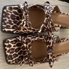 GU リボンヒールミュール