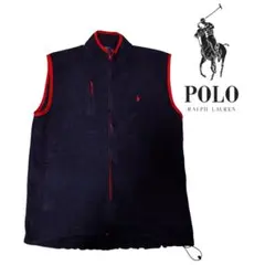 Polo by Ralph Lauren フリースベスト ドローコード付 短丈