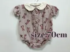 ウサギ柄ロンパース 70cm