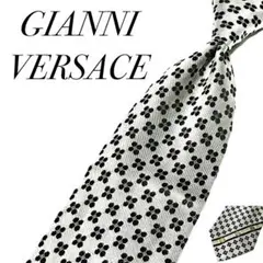 2990【美品】ジャンニヴェルサーチ ネクタイ 花柄 バロック メデューサ ロゴ