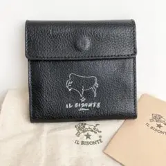 イルビゾンテ IL BISONTE 折り財布 山口一郎 コラボ ブラック 新品
