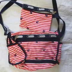 LeSportsac ショルダーバッグマリン柄／ポーチマリン柄　セットのサムネイル
