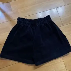 黒 コーデュロイ ハーフパンツ 130cm