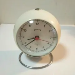 モダンレトロ 目覚まし時計 Jutisu オフホワイト 北欧 丸型 円球