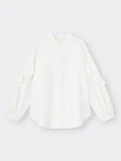 GU ラッフルスリーブブラウス