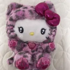 ハローキティ ギャル猫　ピンクレオパード約30cm