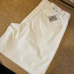 UNIQLO ジャージーバレルレッグパンツ 01 off white L