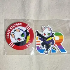 CR crazyracoon RAS 缶バッジ・ステッカーセット
