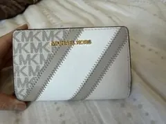 MICHAEL KORS 二つ折り財布 ホワイト/グレー