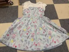 メゾピアノ ワンピース　水色　140