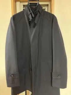 【ライナー付】オリヒカ スタンドカラーコート Sサイズ ネイビー系 ビジネス